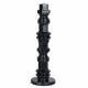 Bougeoir Totem M Zuiver Candélabre Fonte d’Aluminium Support à Bougie Finition Noire 12x12x38cm