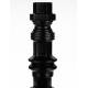 Bougeoir Totem M Zuiver Candélabre Fonte d’Aluminium Support à Bougie Finition Noire 12x12x38cm