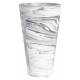 Vase Conic S Zuiver Soliflore Original Résine Finition Noir et Blanc Décoration à Poser Design 15x15x24,5cm