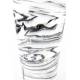 Vase Conic S Zuiver Soliflore Original Résine Finition Noir et Blanc Décoration à Poser Design 15x15x24,5cm