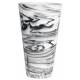 Vase Conic M Zuiver Soliflore Original Résine Finition Noir et Blanc Décoration à Poser Design 17,5x17,5x29,5cm