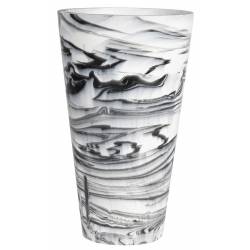 Vase Conic M Zuiver Soliflore Original Résine Finition Noir et Blanc Décoration à Poser Design 17,5x17,5x29,5cm