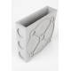 Vase Graphic Flat Zuiver Support à Fleurs en Béton Décoration à Poser Couleur Gris 6x20x20cm