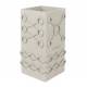 Vase Graphic Square Zuiver Support à Fleurs en Béton Décoration à Poser Couleur Gris 13,5x13,5x25cm