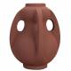 Vase Thiago M Dutchbone Décoration à Poser Fonte Aluminium Support à Fleurs Couleur Terracotta 20x23x30cm