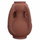 Vase Thiago M Dutchbone Décoration à Poser Fonte Aluminium Support à Fleurs Couleur Terracotta 20x23x30cm