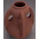 Vase Thiago M Dutchbone Décoration à Poser Fonte Aluminium Support à Fleurs Couleur Terracotta 20x23x30cm