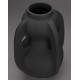 Vase Thiago L Dutchbone Décoration à Poser Fonte Aluminium Support à Fleurs Couleur Noire 22x27x38cm