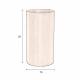 Vase Rander Beige Dutchbone Décoration à Poser en Aluminium Support à Fleurs Forme Ronde 16x16x30cm