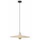Suspension Balance L Nature Zuiver Luminaire Eclairage en Métal Noir et Rotin Couleur Naturelle 12x60x60cm