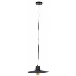 Suspension Balance S Nature Zuiver Luminaire Eclairage en Métal Noir et Rotin Couleur Noire 10,5x35x35cm