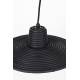 Suspension Balance S Nature Zuiver Luminaire Eclairage en Métal Noir et Rotin Couleur Noire 10,5x35x35cm