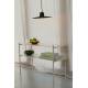 Suspension Balance S Nature Zuiver Luminaire Eclairage en Métal Noir et Rotin Couleur Noire 10,5x35x35cm