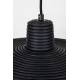 Suspension Balance M Nature Zuiver Luminaire Eclairage en Métal Noir et Rotin Couleur Noire 11,5x45x45cm