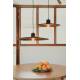 Suspension Balance M Nature Zuiver Luminaire Eclairage en Métal Noir et Rotin Couleur Noire 11,5x45x45cm