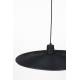 Suspension Balance L Nature Zuiver Luminaire Eclairage en Métal Noir et Rotin Couleur Noire 12x60x60cm