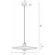 Suspension Balance L Nature Zuiver Luminaire Eclairage en Métal Noir et Rotin Couleur Noire 12x60x60cm