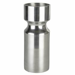 Vase Glory M Zuiver Décoration à Poser en Fonte d’Aluminium Support à Fleurs Finition Chromée 10x10x25cm