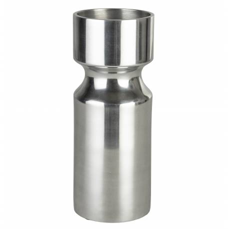 Vase Glory M Zuiver Décoration à Poser en Fonte d’Aluminium Support à Fleurs Finition Chromée 10x10x25cm