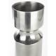 Vase Glory M Zuiver Décoration à Poser en Fonte d’Aluminium Support à Fleurs Finition Chromée 10x10x25cm