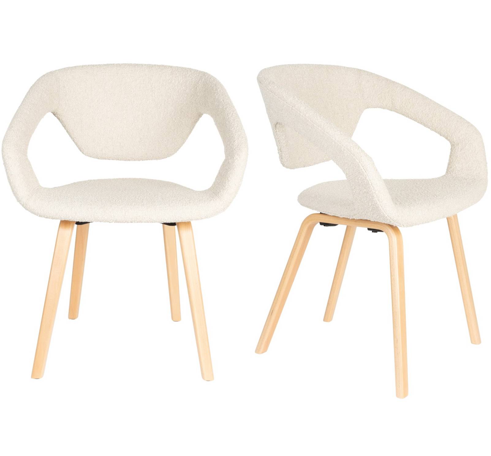 Lot de 2 chaises en bois et cannage avec assise en tissu gris fonce