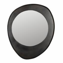 Miroir Aren M Dutchbone Glace Forme Œil Manguier Finition Noire Décoration Murale 5x73x100cm