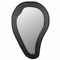 Miroir Aren L Dutchbone Glace Forme Goutte Manguier Finition Noire Décoration Murale 3x61x92cm
