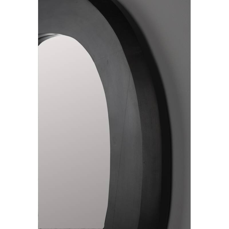 Miroir Mural En Forme De Larme – Wood Furniture – Moderne, Cadre Noir, Bois