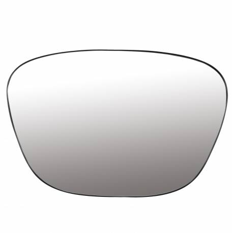 Miroir Lina Woody Glace Intérieur Décoration Murale en Verre et Métal Noir 4x40x60cm