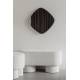 Miroir Mila Woody Glace Intérieur Décoration Murale Carré en Verre et Métal Noir 4x50x50cm