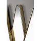 Miroir Kyoko Dutchbone Ensemble de Glaces Murale Finition Laiton Décoration Murale Losanges en Verre et Métal 4x70x77cm