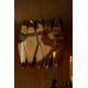 Miroir Kyoko Dutchbone Ensemble de Glaces Murale Finition Laiton Décoration Murale Losanges en Verre et Métal 4x70x77cm
