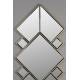 Miroir Miyu Dutchbone Ensemble de 5 Glaces Murales Finition Laitonnée Décoration Losanges en Verre et Métal 4x51x107cm