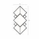 Miroir Miyu Dutchbone Ensemble de 5 Glaces Murales Finition Laitonnée Décoration Losanges en Verre et Métal 4x51x107cm