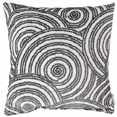 Coussin Décoratif Rings Naturel Anthracite Zuiver Décoration de Canapé Fauteuil en Tissu 12x45x45cm