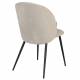 Lot de 2 Chaises Cozy Zuiver Assises de Table Tissu Beige et Métal Noir Duo de Fauteuils de Salle à Manger 53x57x82cm
