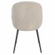 Lot de 2 Chaises Cozy Zuiver Assises de Table Tissu Beige et Métal Noir Duo de Fauteuils de Salle à Manger 53x57x82cm