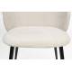 Lot de 2 Chaises Cozy Zuiver Assises de Table Tissu Beige et Métal Noir Duo de Fauteuils de Salle à Manger 53x57x82cm