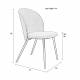Lot de 2 Chaises Cozy Zuiver Assises de Table Tissu Beige et Métal Noir Duo de Fauteuils de Salle à Manger 53x57x82cm