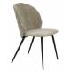 Lot de 2 Chaises Cozy Zuiver Assises de Table Tissu Mousse et Métal Noir Duo de Fauteuils de Salle à Manger 53x57x82cm