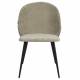 Lot de 2 Chaises Cozy Zuiver Assises de Table Tissu Mousse et Métal Noir Duo de Fauteuils de Salle à Manger 53x57x82cm