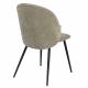 Lot de 2 Chaises Cozy Zuiver Assises de Table Tissu Mousse et Métal Noir Duo de Fauteuils de Salle à Manger 53x57x82cm