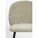 Lot de 2 Chaises Cozy Zuiver Assises de Table Tissu Mousse et Métal Noir Duo de Fauteuils de Salle à Manger 53x57x82cm