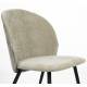 Lot de 2 Chaises Cozy Zuiver Assises de Table Tissu Mousse et Métal Noir Duo de Fauteuils de Salle à Manger 53x57x82cm