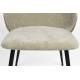 Lot de 2 Chaises Cozy Zuiver Assises de Table Tissu Mousse et Métal Noir Duo de Fauteuils de Salle à Manger 53x57x82cm