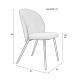 Lot de 2 Chaises Cozy Zuiver Assises de Table Tissu Mousse et Métal Noir Duo de Fauteuils de Salle à Manger 53x57x82cm