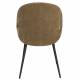 Lot de 2 Chaises Cozy Zuiver Assises de Table Tissu Moutarde et Métal Noir Duo de Fauteuils de Salle à Manger 53x57x82cm