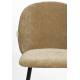 Lot de 2 Chaises Cozy Zuiver Assises de Table Tissu Moutarde et Métal Noir Duo de Fauteuils de Salle à Manger 53x57x82cm