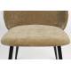 Lot de 2 Chaises Cozy Zuiver Assises de Table Tissu Moutarde et Métal Noir Duo de Fauteuils de Salle à Manger 53x57x82cm