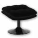 Repose Pied Memento POP Athezza Pouf d’Appoint Assise Tissu Noir et Acier Noir 44x45x50cm